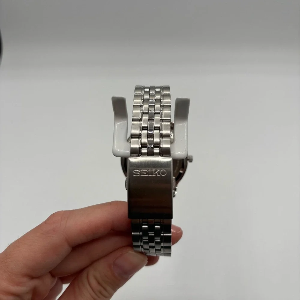 Seiko SUR093 Prime Stainless Steel Black Dial Mens Quartz Watch DEAD BATTERY‎